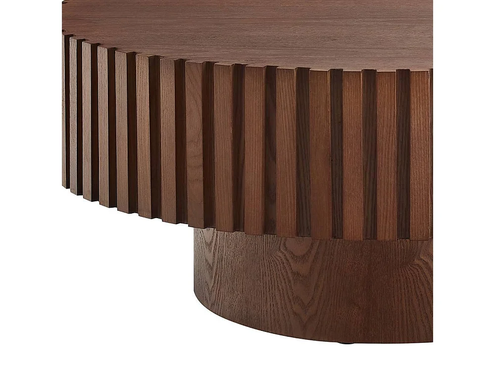 Couchtisch Wohnzimmertisch in Walnussfarben 80 cm breit