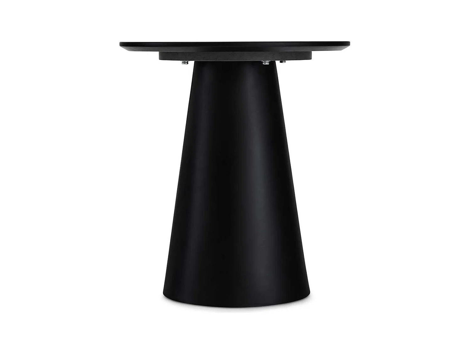 Couchtisch Sofatisch in Schwarz auf Sockelgestell