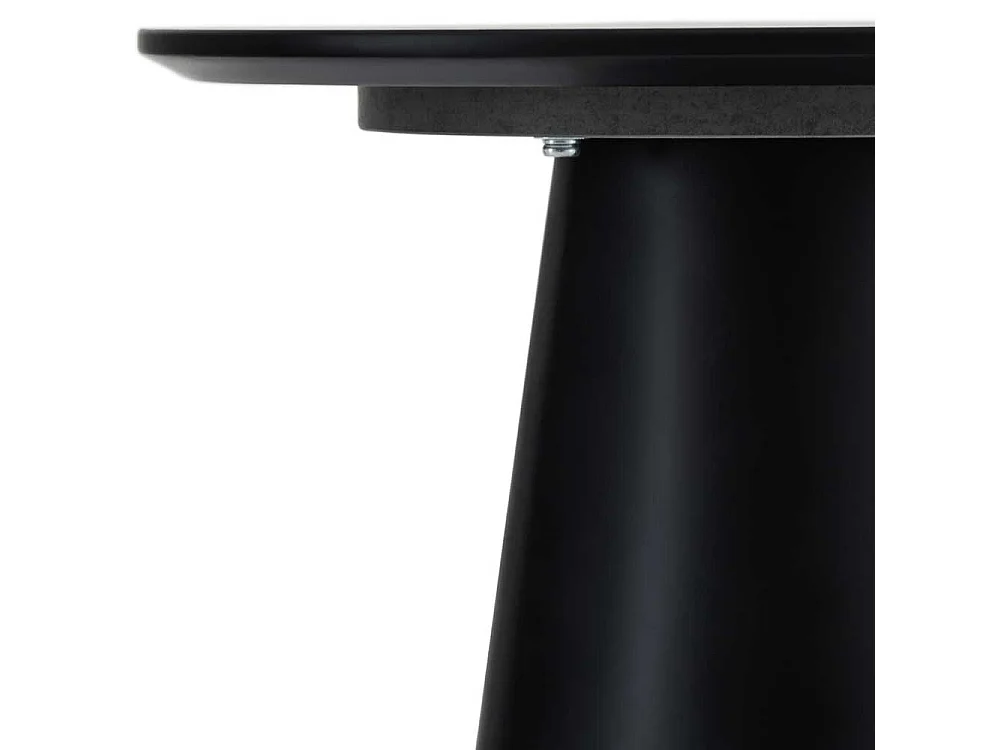Couchtisch Sofatisch in Schwarz auf Sockelgestell