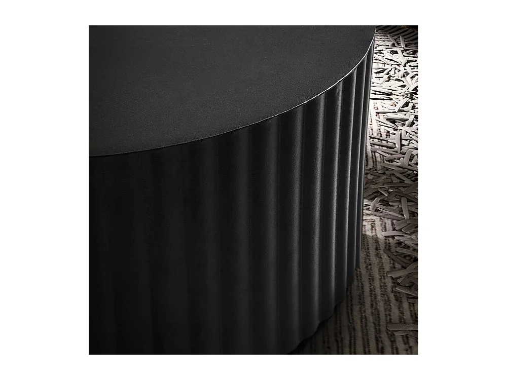 Couchtisch Designtisch in runder Form - Schwarz