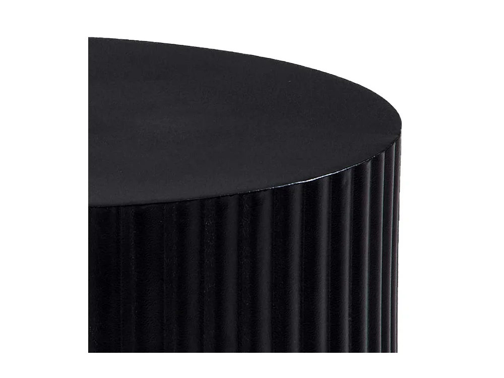 Couchtisch Designtisch in runder Form - Schwarz