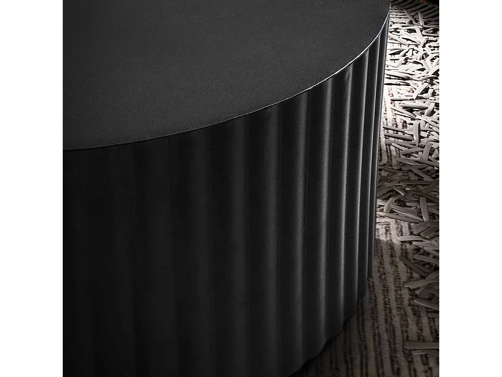 Couchtisch Designtisch in runder Form - Schwarz