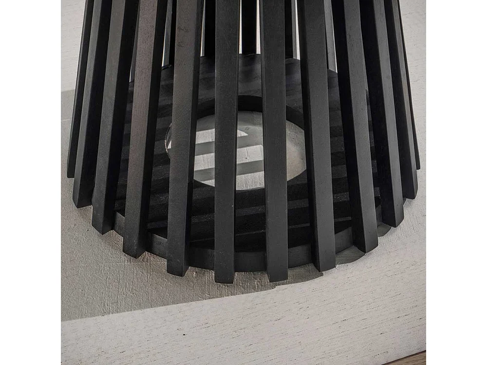 Couchtisch aus Mangobaum Massivholz Schwarz