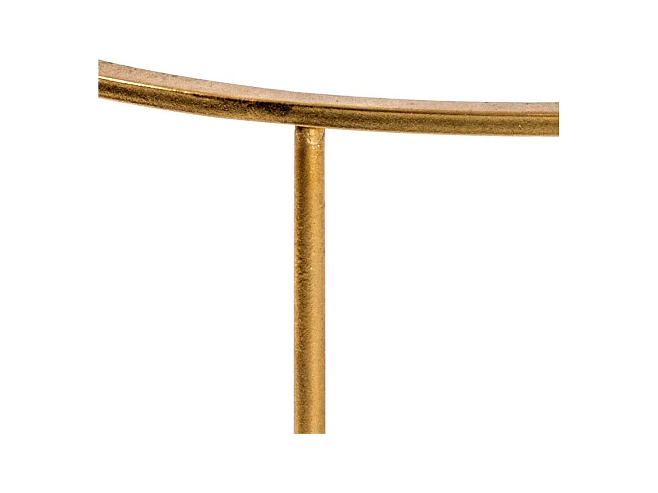 Runder Sofa Tisch aus Stahl in Goldfarben Spiegelglasplatten