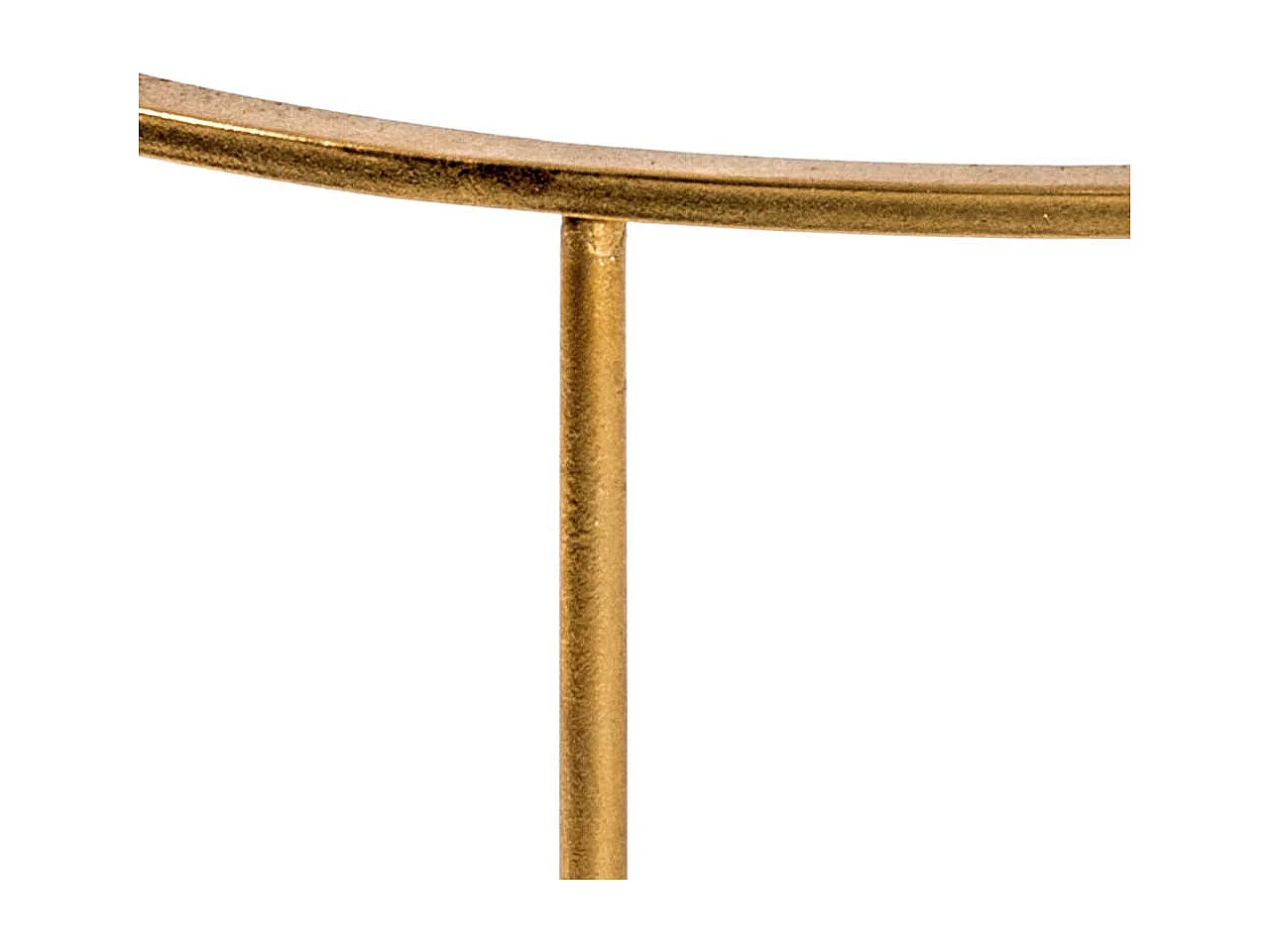 Runder Sofa Tisch aus Stahl in Goldfarben Spiegelglasplatten