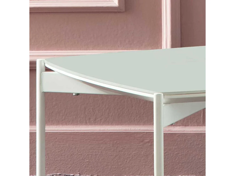 Designercouchtisch mit Keramikplatte Weiß