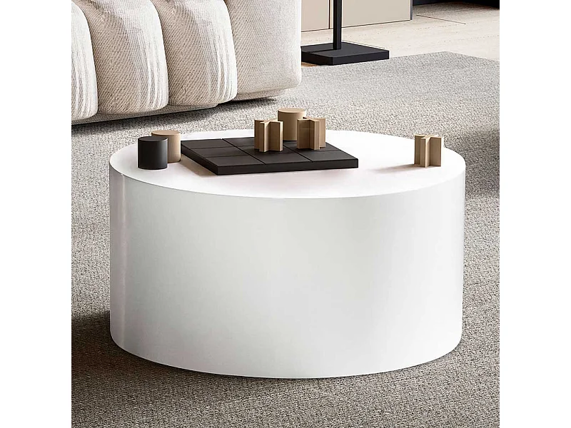 Wohnzimmertisch in Weiß Hochglanz 60 cm breit