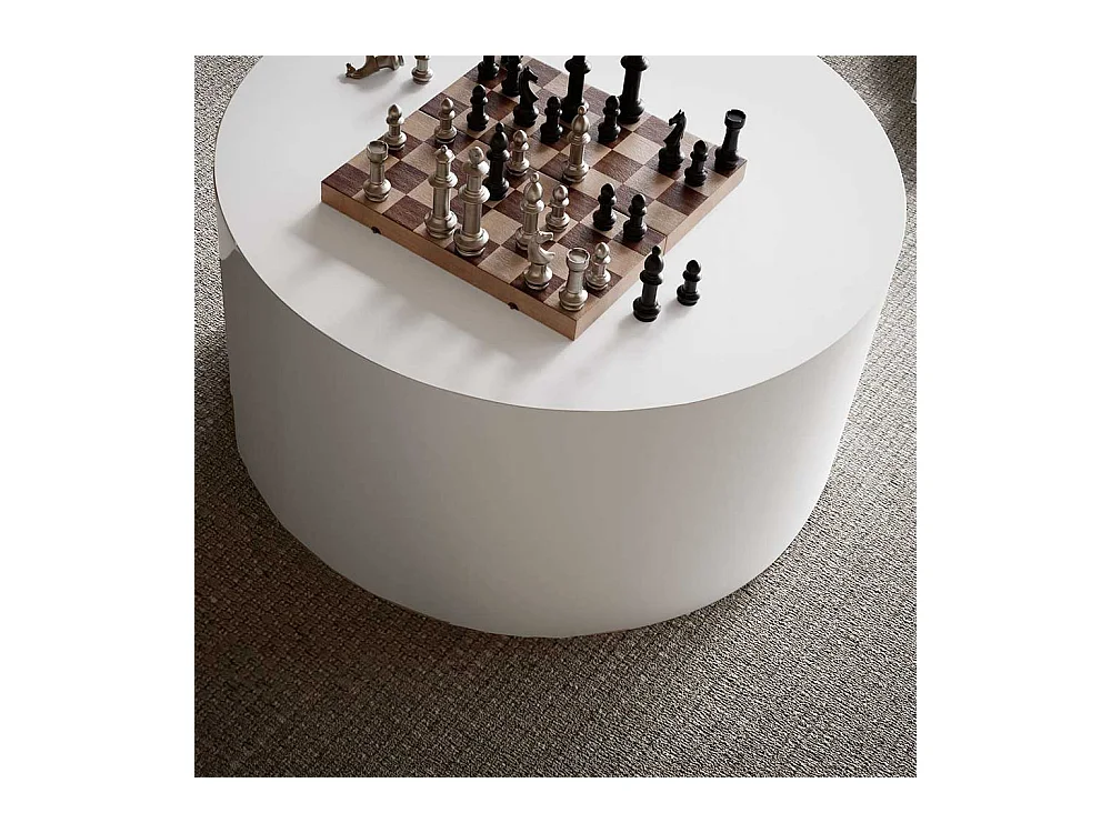 Wohnzimmertisch in Weiß Hochglanz 60 cm breit