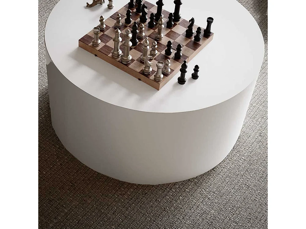 Wohnzimmertisch in Weiß Hochglanz 60 cm breit