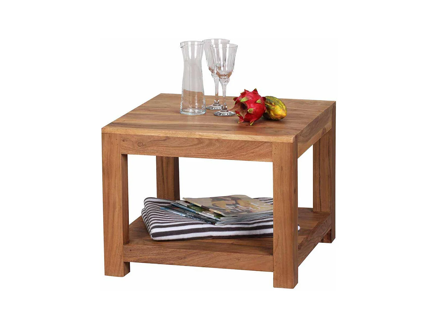 Couchtisch aus Akazie Massivholz 60 cm