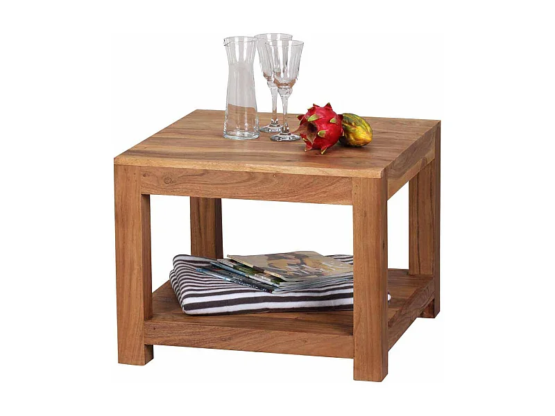 Couchtisch aus Akazie Massivholz 60 cm