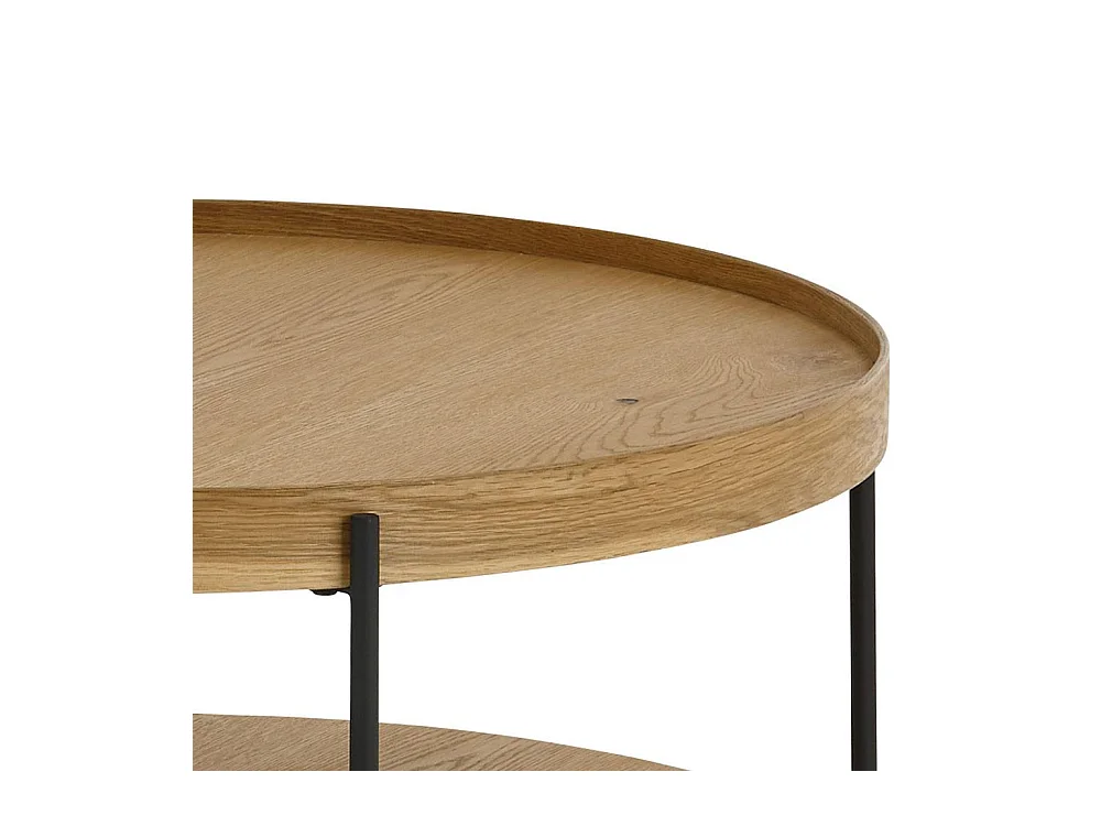 Couchtisch Sofatisch in runder Form echtholzfurniert