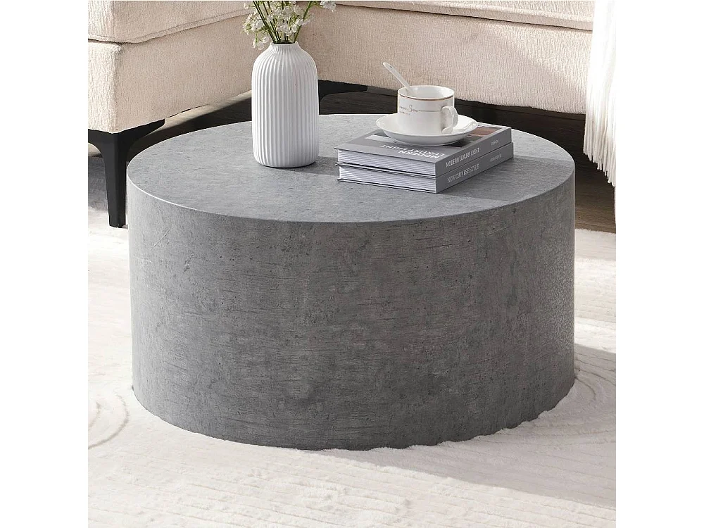 Couchtisch Sofatisch in runder Form im Industry und Loft Stil