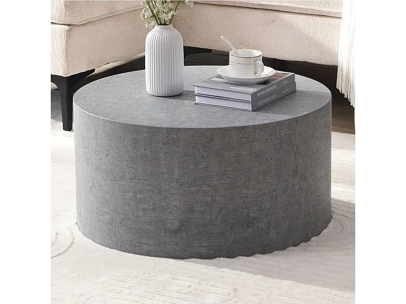 Couchtisch Sofatisch in runder Form im Industry und Loft Stil