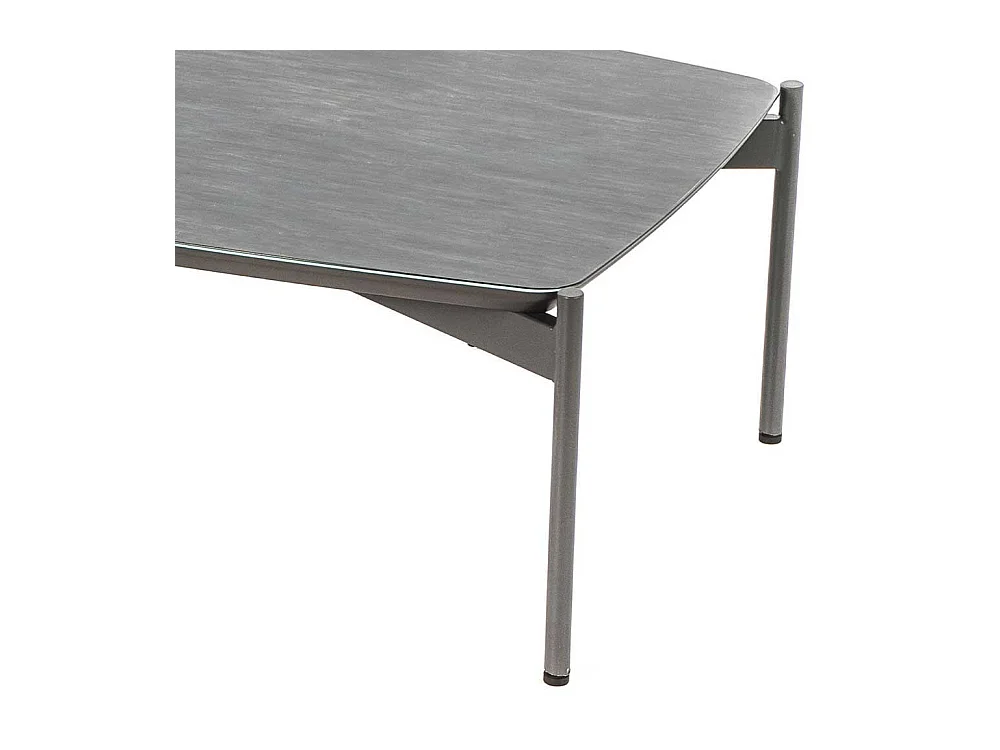 Designercouchtisch in Blaugrau und Dunkelgrau Glas beschichtet