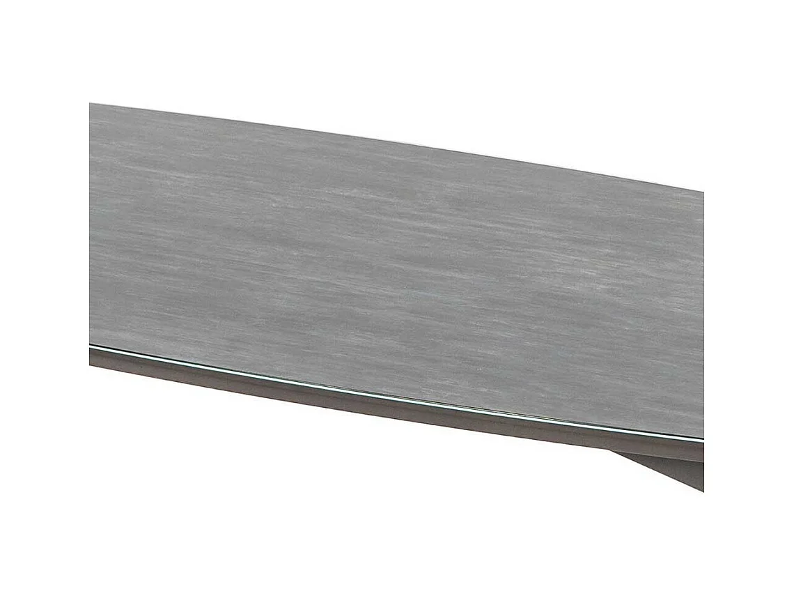 Designercouchtisch in Blaugrau und Dunkelgrau Glas beschichtet