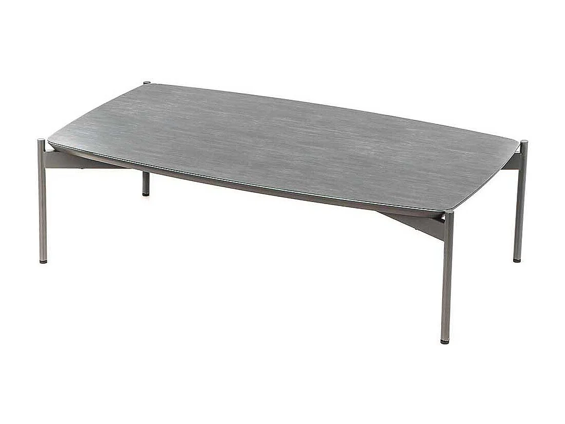 Designercouchtisch in Blaugrau und Dunkelgrau Glas beschichtet