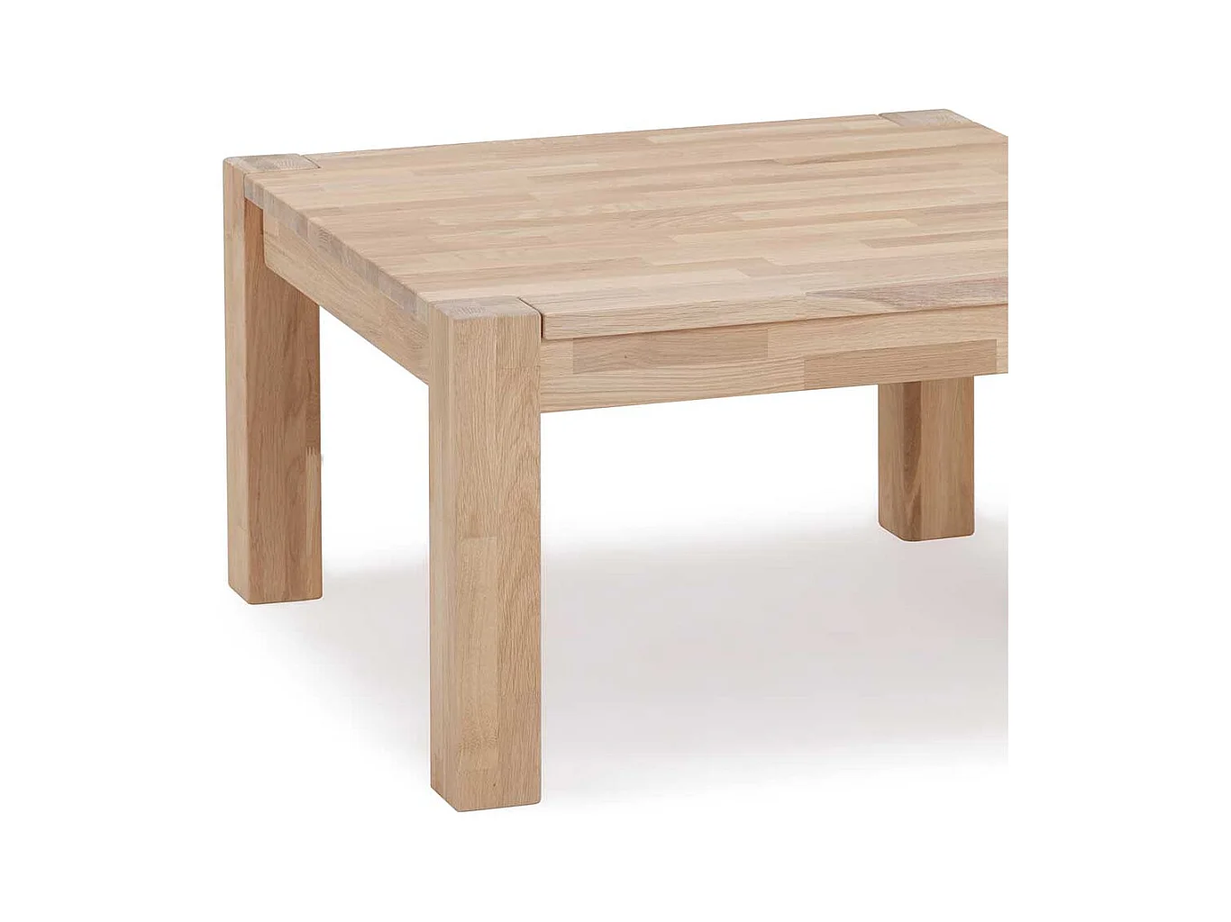 Echtholztisch für Wohnzimmer Wildeiche Massivholz