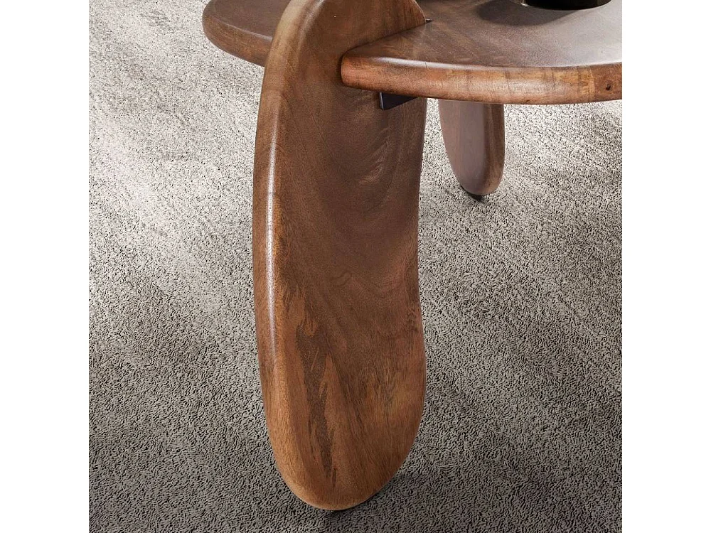 Couchtisch Massivholztisch in Walnussfarben 75 cm breit