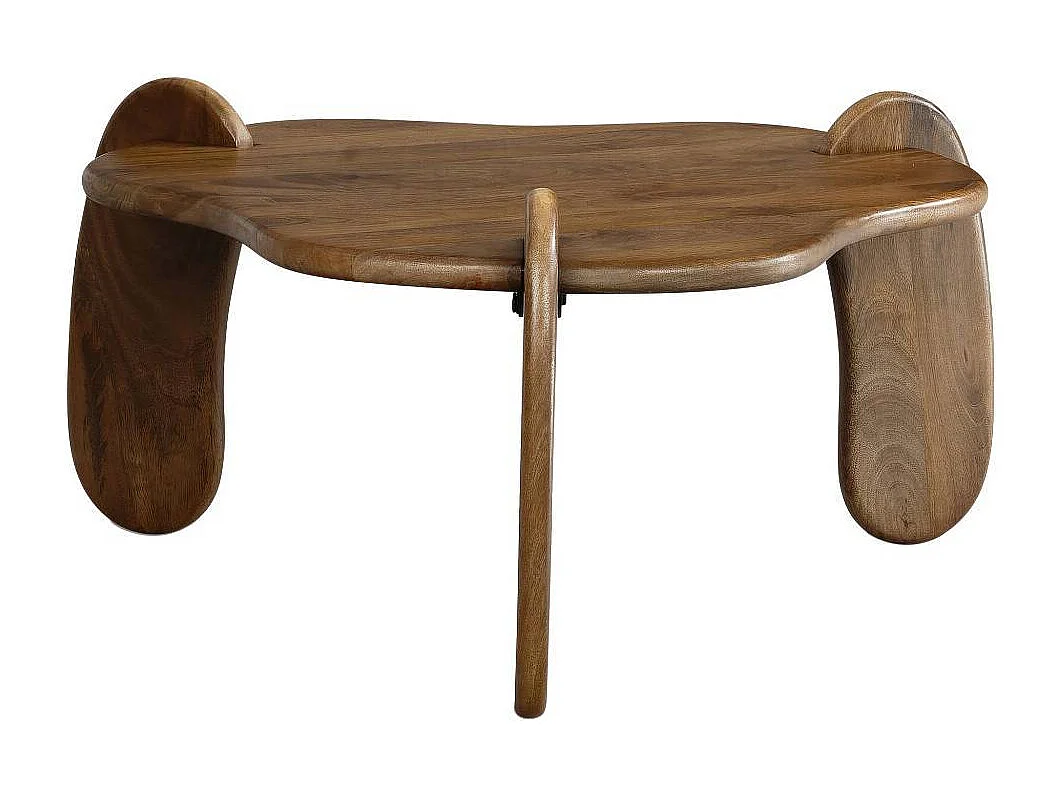 Couchtisch Massivholztisch in Walnussfarben 75 cm breit