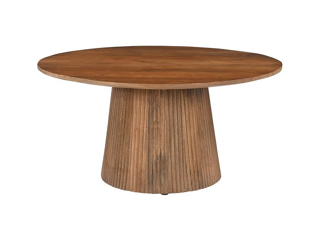 Couchtisch Wohnzimmertisch aus Massivholz in runder Form