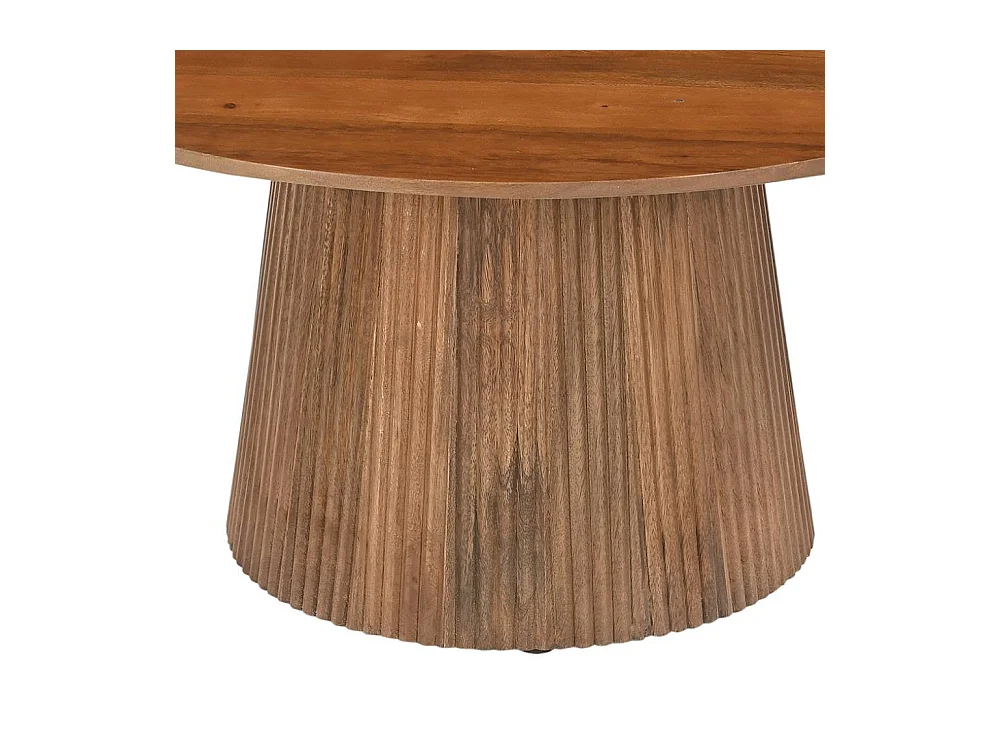 Couchtisch Wohnzimmertisch aus Massivholz in runder Form