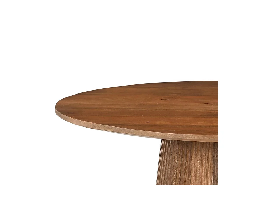 Couchtisch Wohnzimmertisch aus Massivholz in runder Form