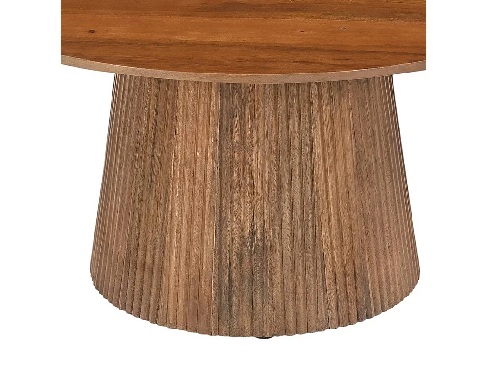 Couchtisch Wohnzimmertisch aus Massivholz in runder Form