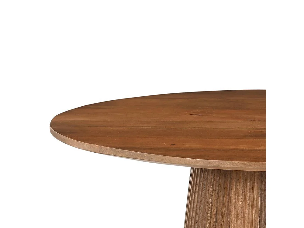 Couchtisch Wohnzimmertisch aus Massivholz in runder Form