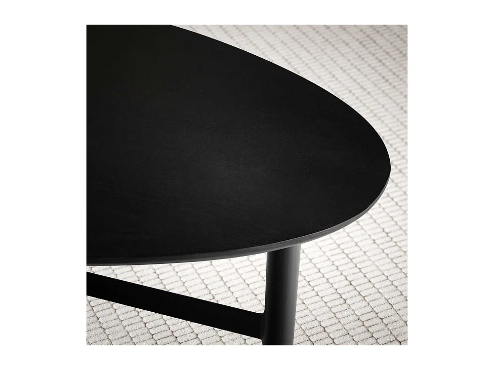Couchtisch aus Massivholz Schwarz