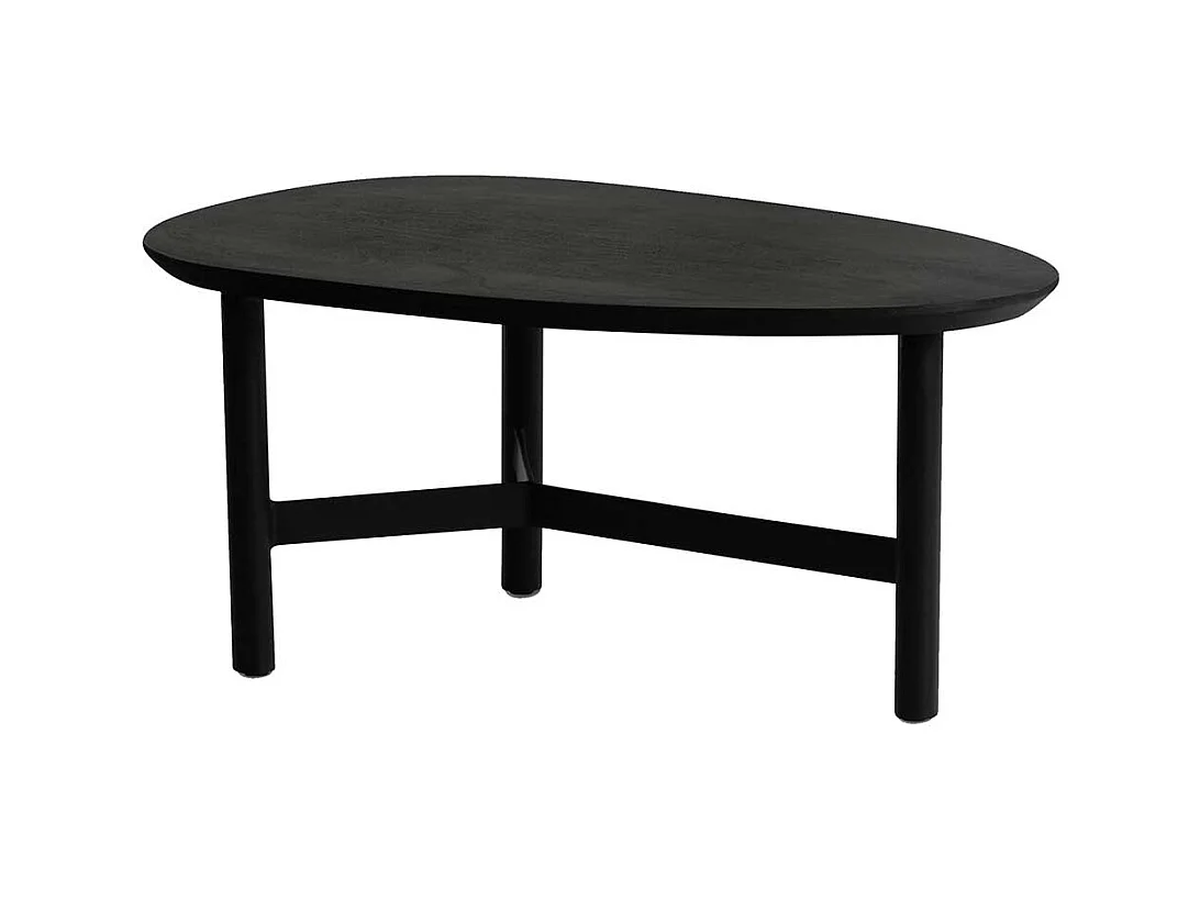 Couchtisch aus Massivholz Schwarz