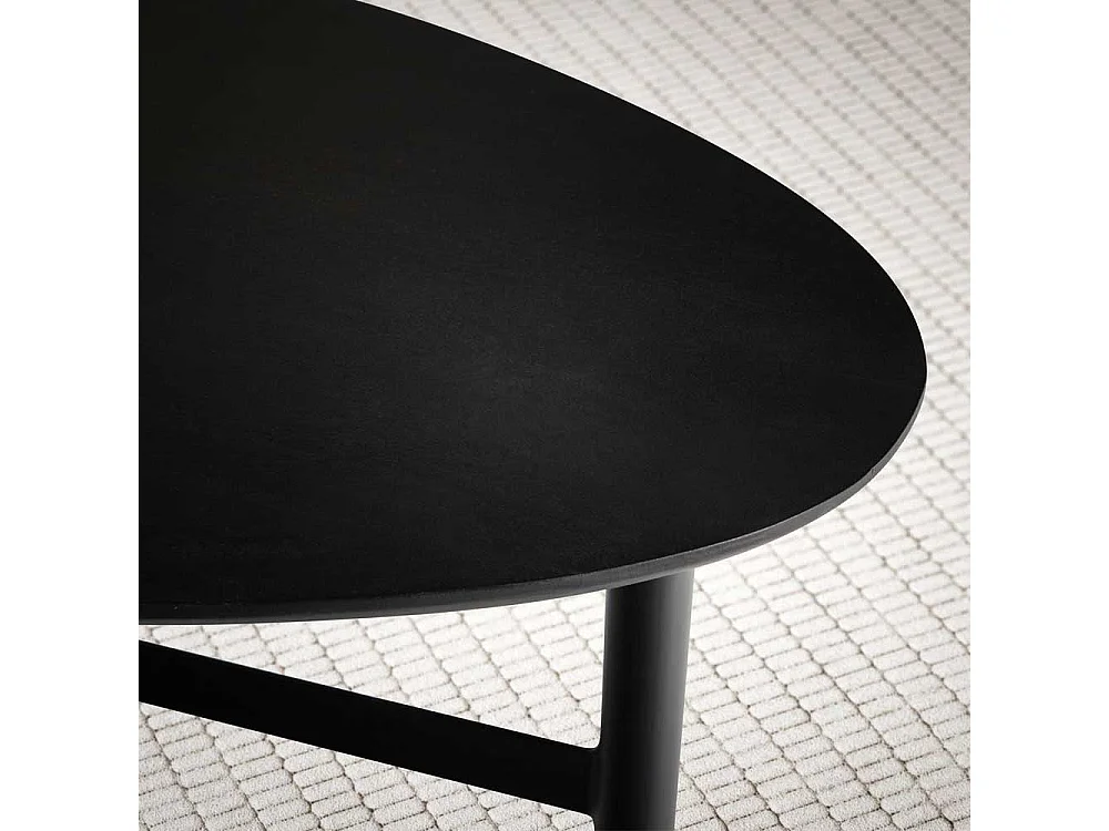 Couchtisch aus Massivholz Schwarz