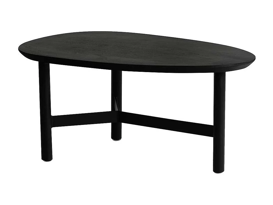 Couchtisch aus Massivholz Schwarz