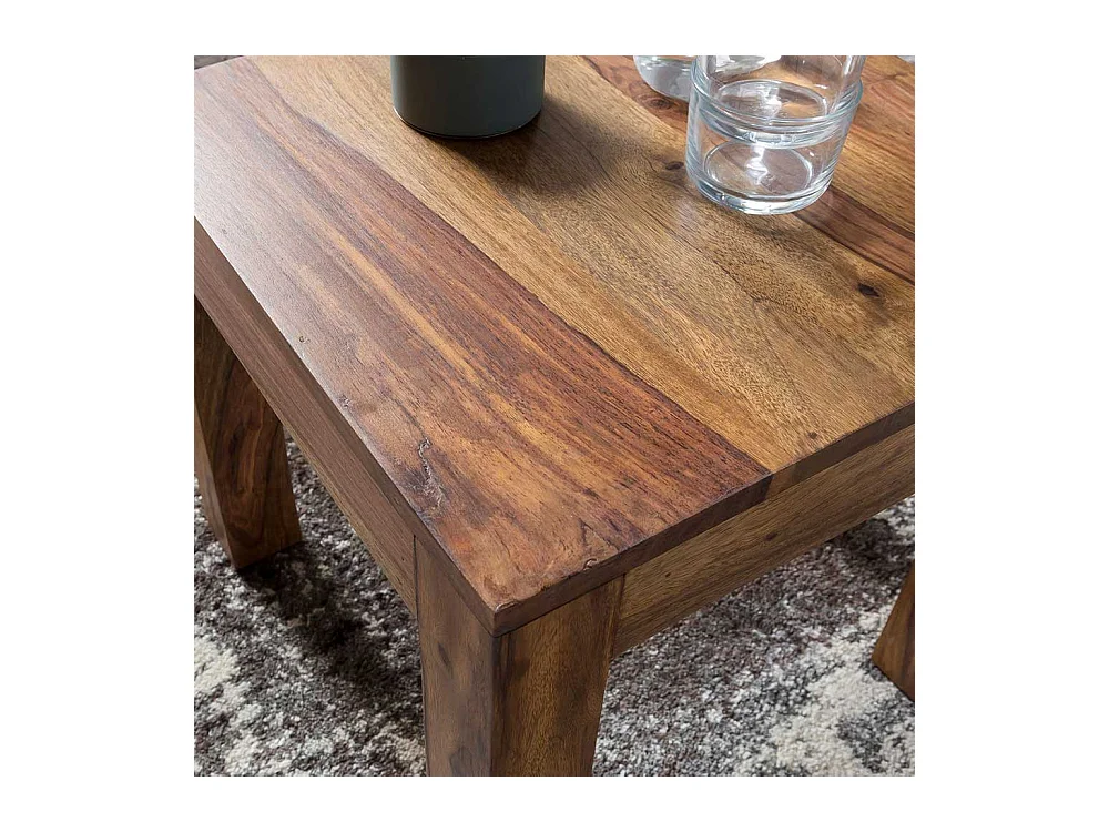 Holztisch Massiv aus Sheesham Massivholz handgearbeitet