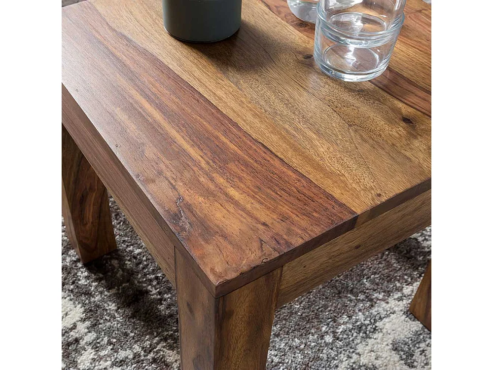 Holztisch Massiv aus Sheesham Massivholz handgearbeitet