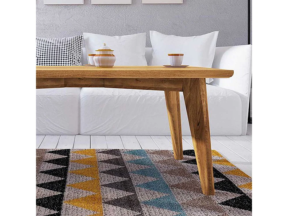 Holz Couchtisch aus Wildeiche Massivholz geölt