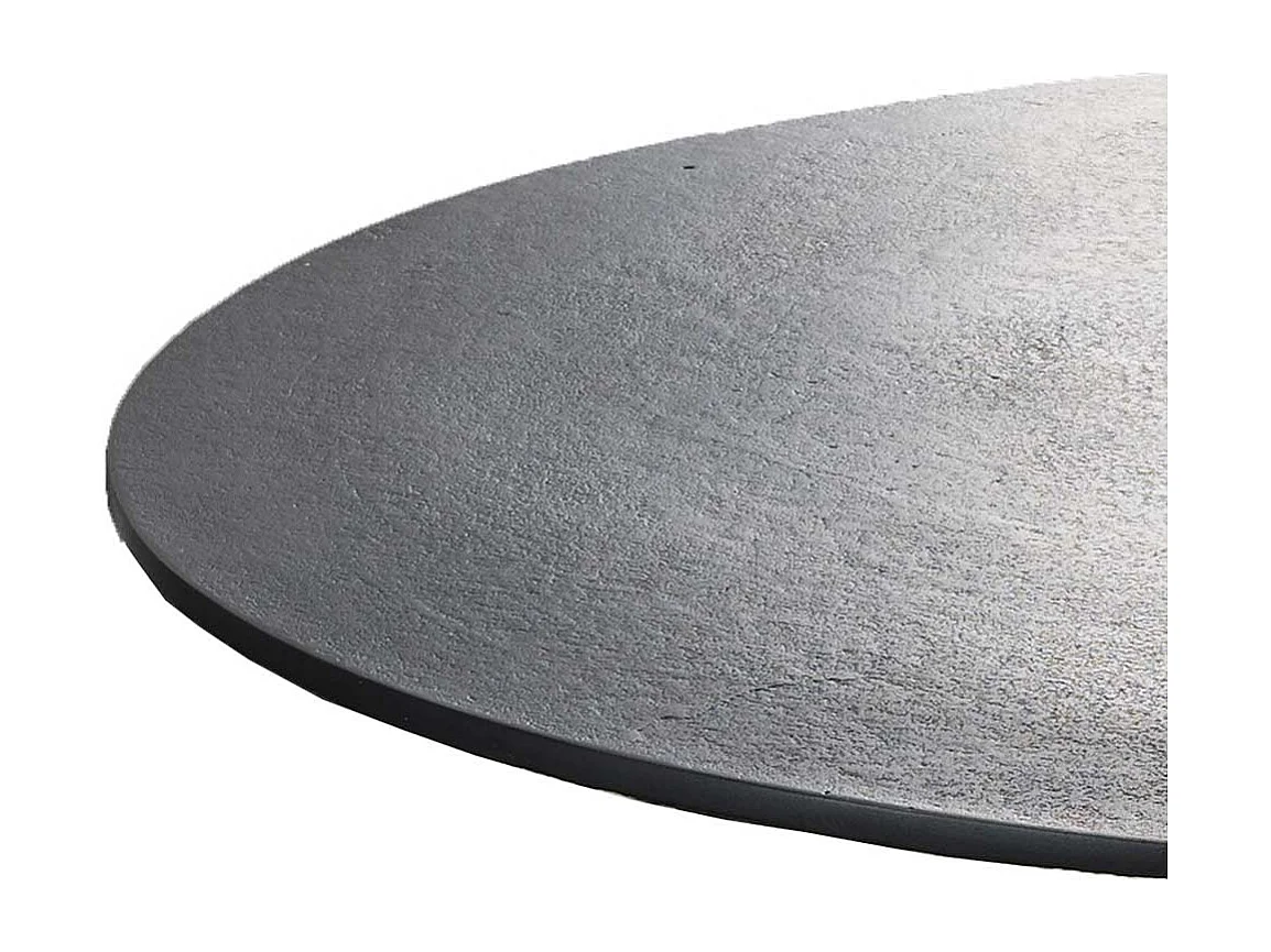 Factory Couchtisch in Schwarz runder Tischplatte