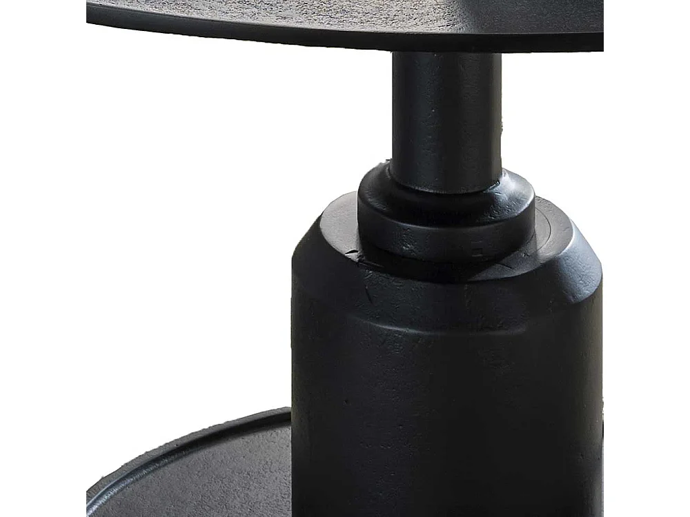 Factory Couchtisch in Schwarz runder Tischplatte