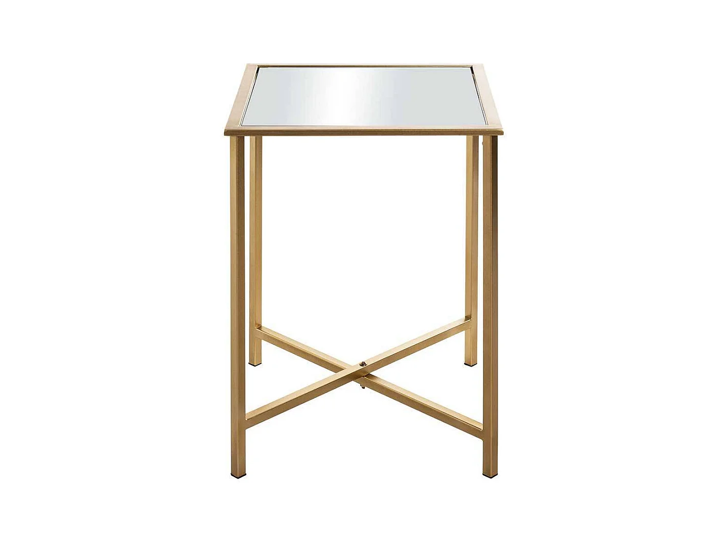 Coffee Table in Goldfarben Spiegelglas Platte