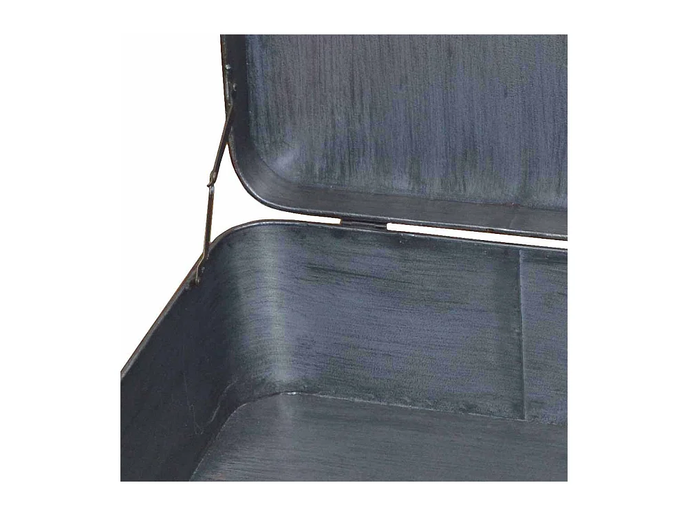 Truhencouchtisch in Braun Metall