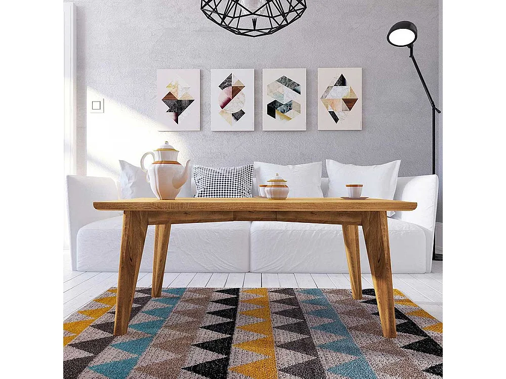 Holz Couchtisch aus Wildeiche Massivholz geölt