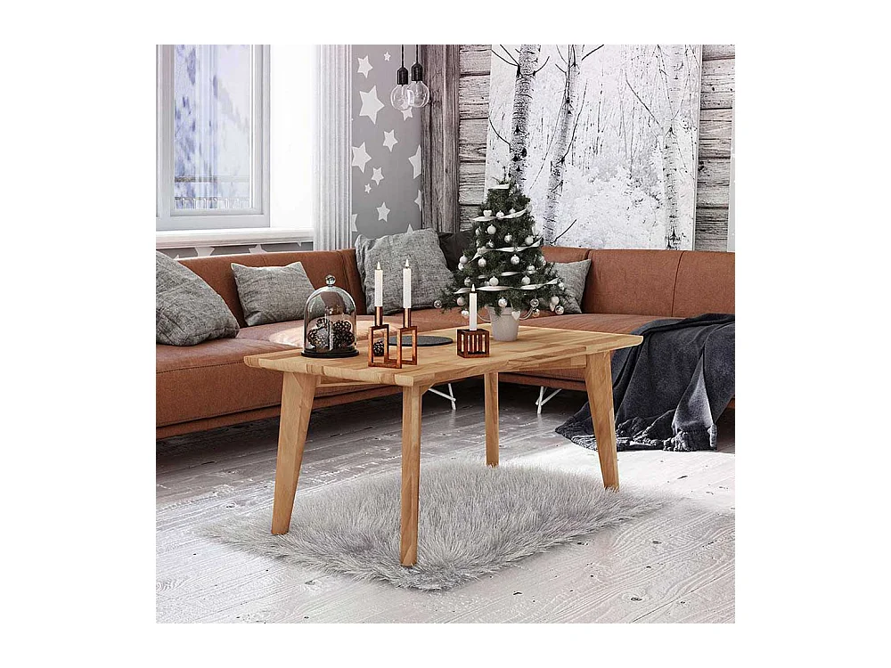 Holz Couchtisch aus Wildeiche Massivholz geölt