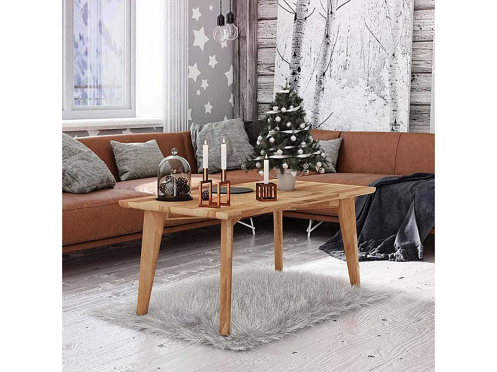 Holz Couchtisch aus Wildeiche Massivholz geölt