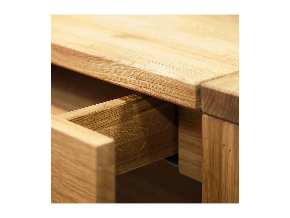 Wohnzimmertisch aus Kernbuche massiv geölt Schublade