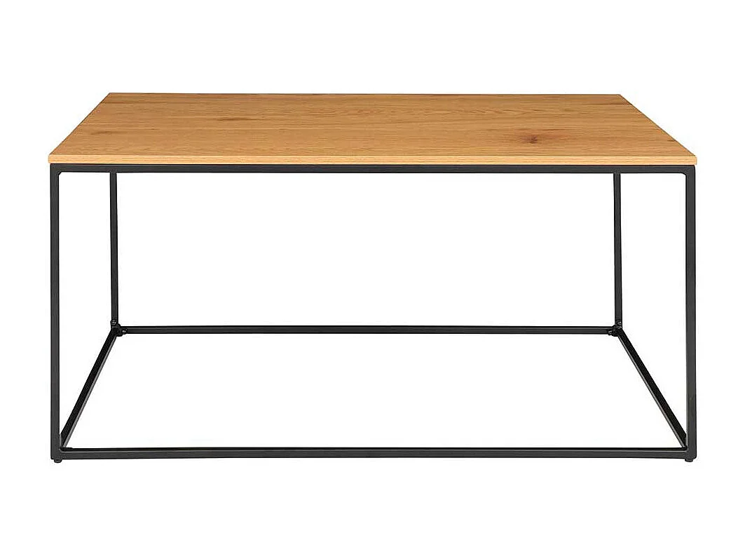 Sofa Tisch in Schwarz und Eichefarben rechteckig