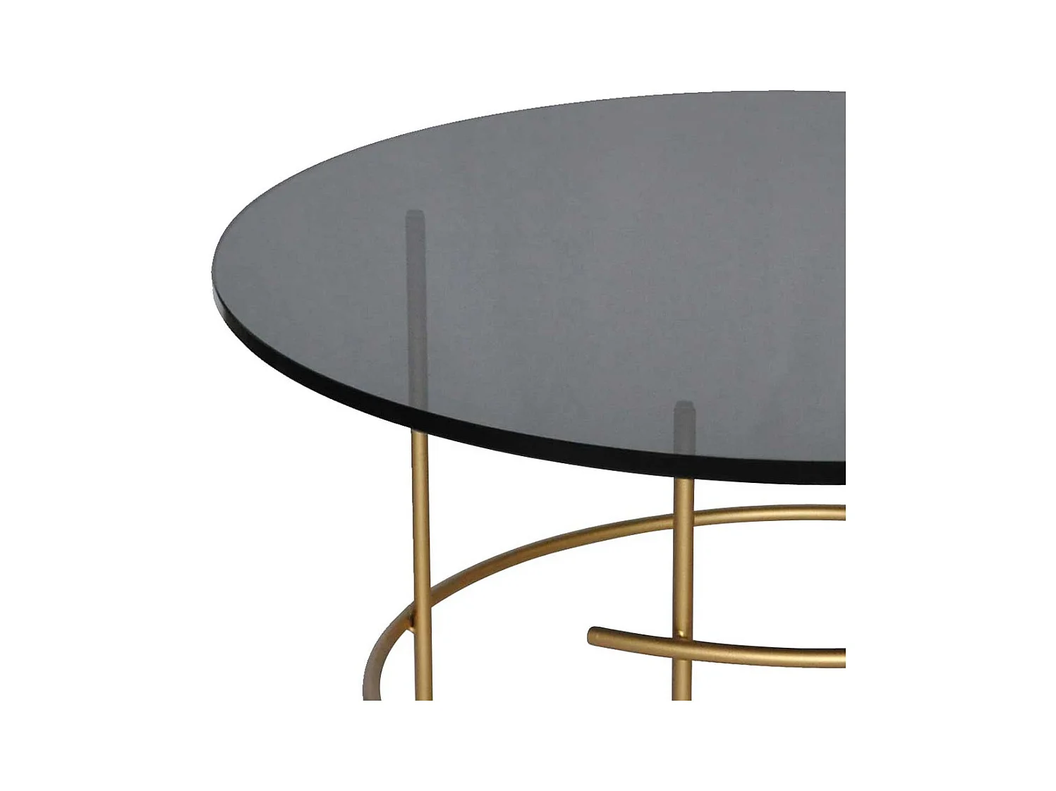 Glastisch mit Rauchglasplatte rund