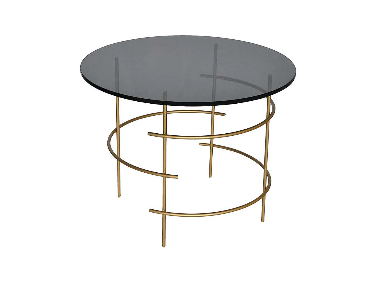 Glastisch mit Rauchglasplatte rund