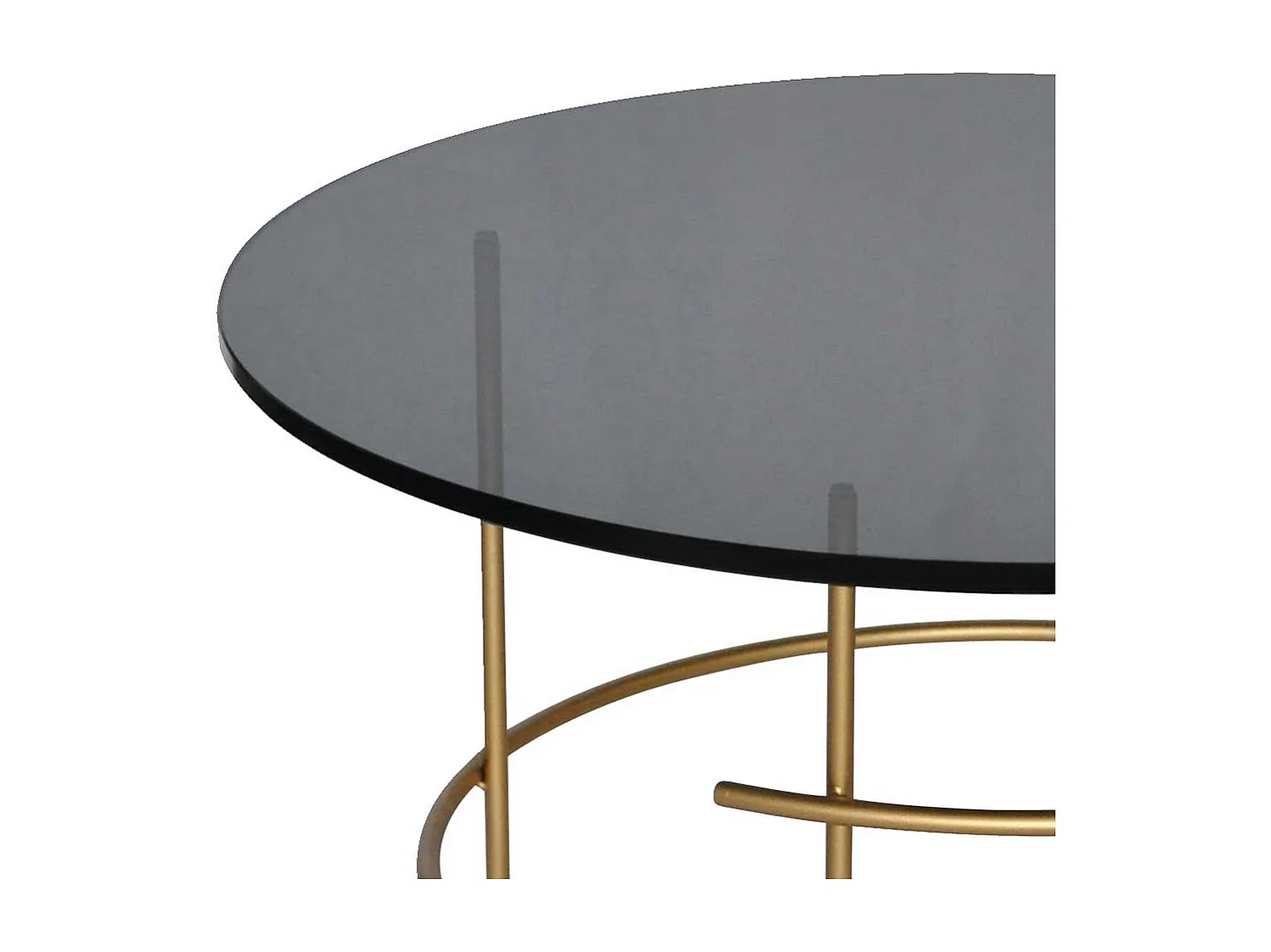 Glastisch mit Rauchglasplatte rund