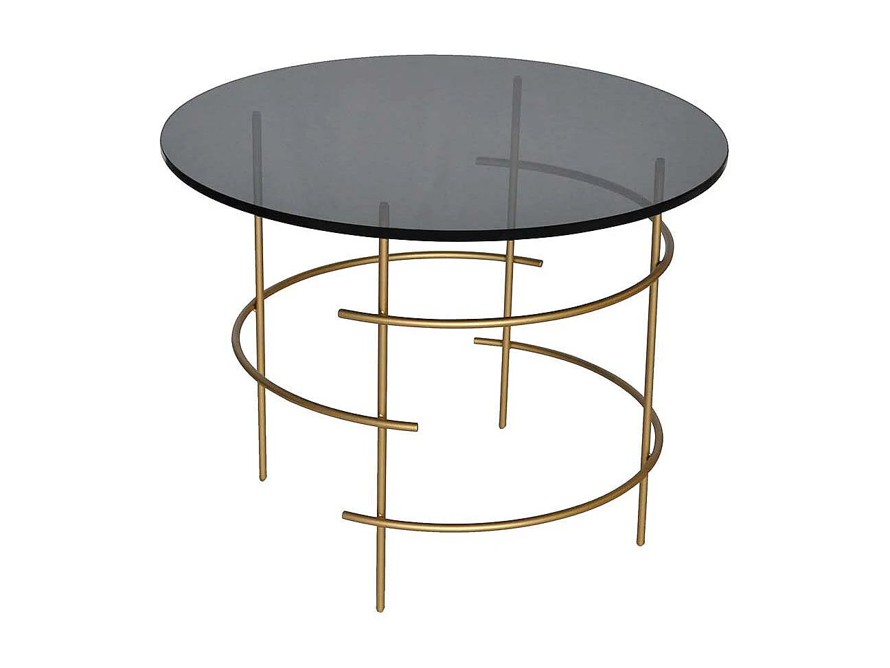 Glastisch mit Rauchglasplatte rund