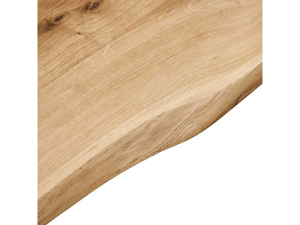 Couchtisch aus Wildeiche Massivholz und Stahl Loft Design